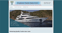 Desktop Screenshot of exploreryachtsales.com